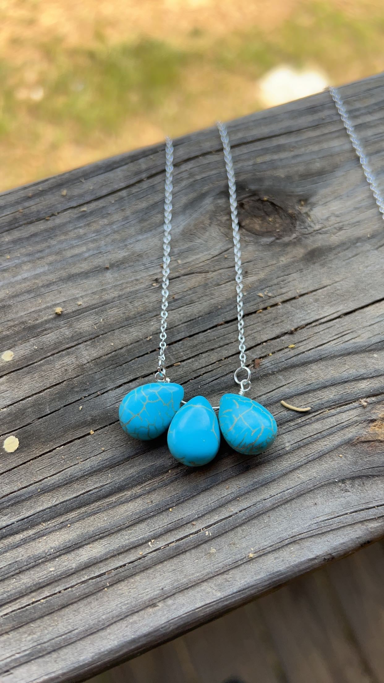 Turquoise Teardrop Necklace