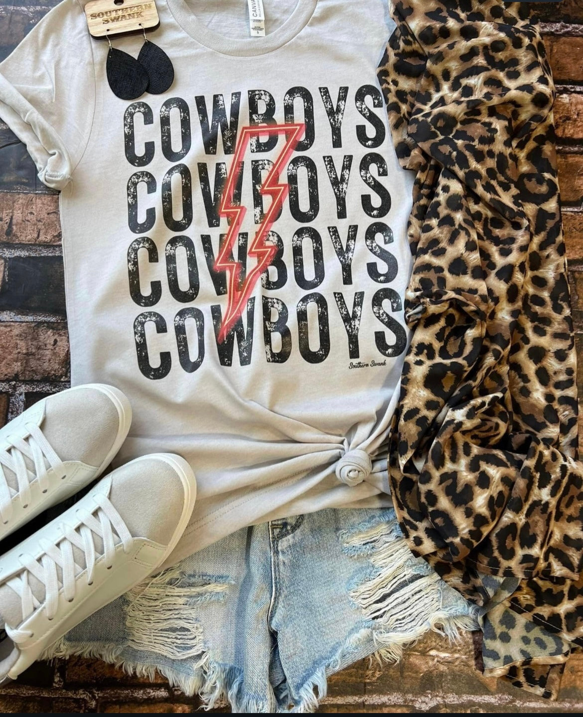Cowboys Lightnin Bolt Tee