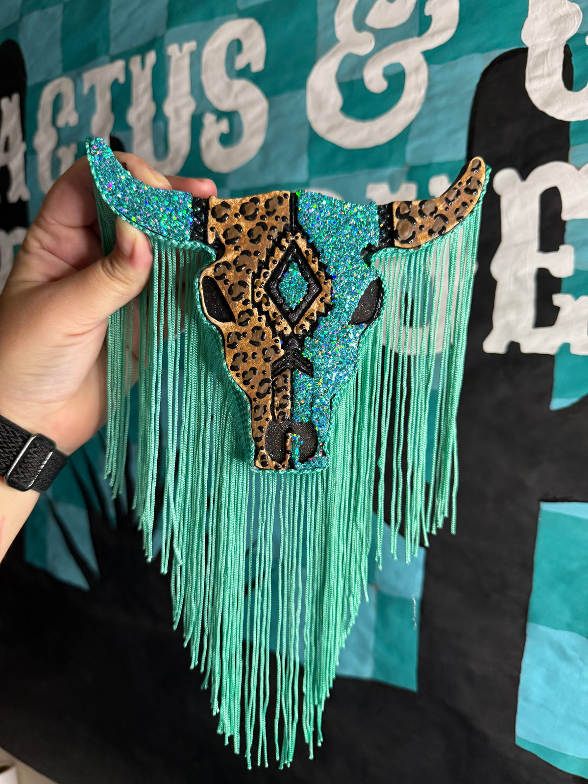 Leopard Dreams Bull Skull Freshie