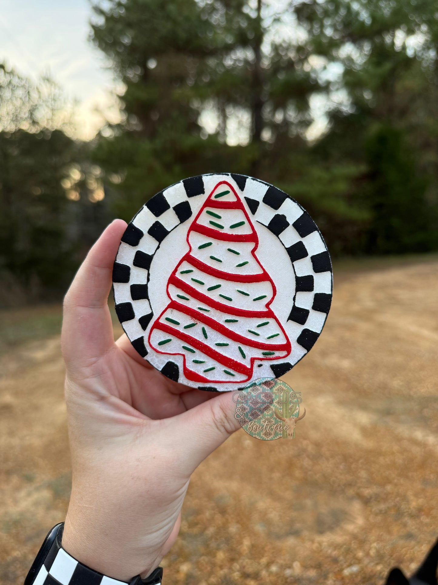 Checkered snack cake