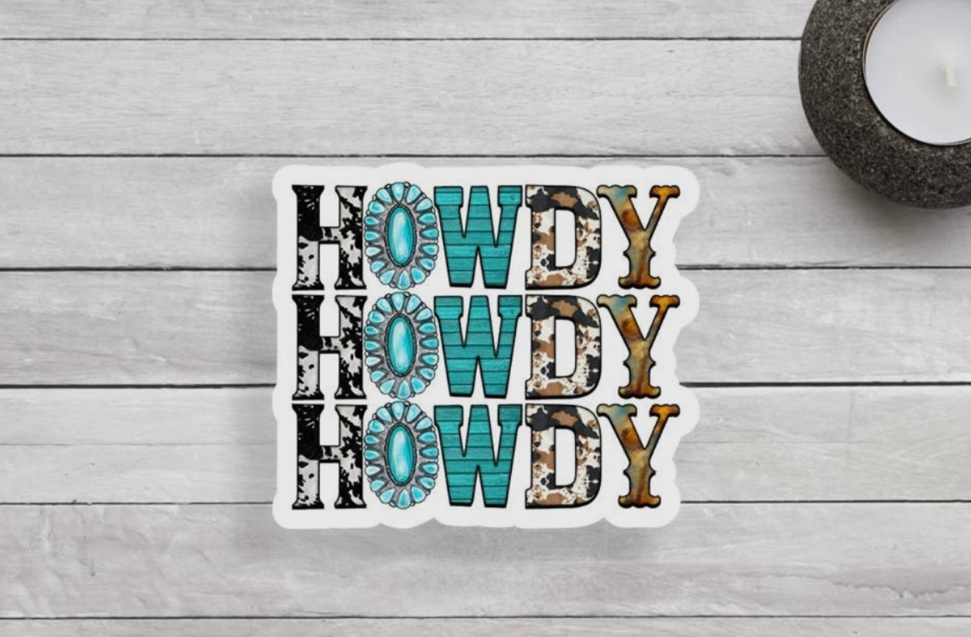 Howdy Vinyl Sticker