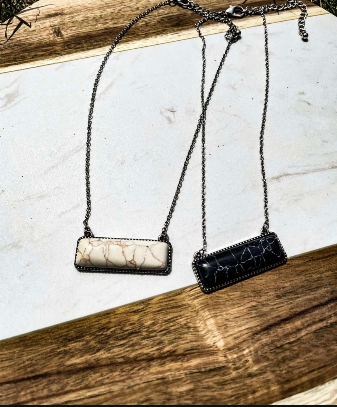 Stone Bar Necklace