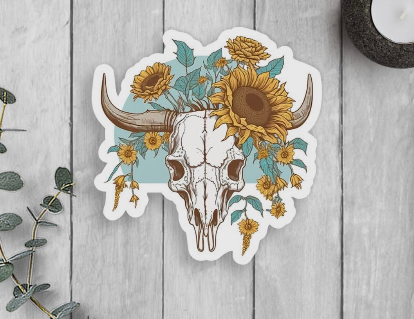Sunflower Western Vinyl Sticker
