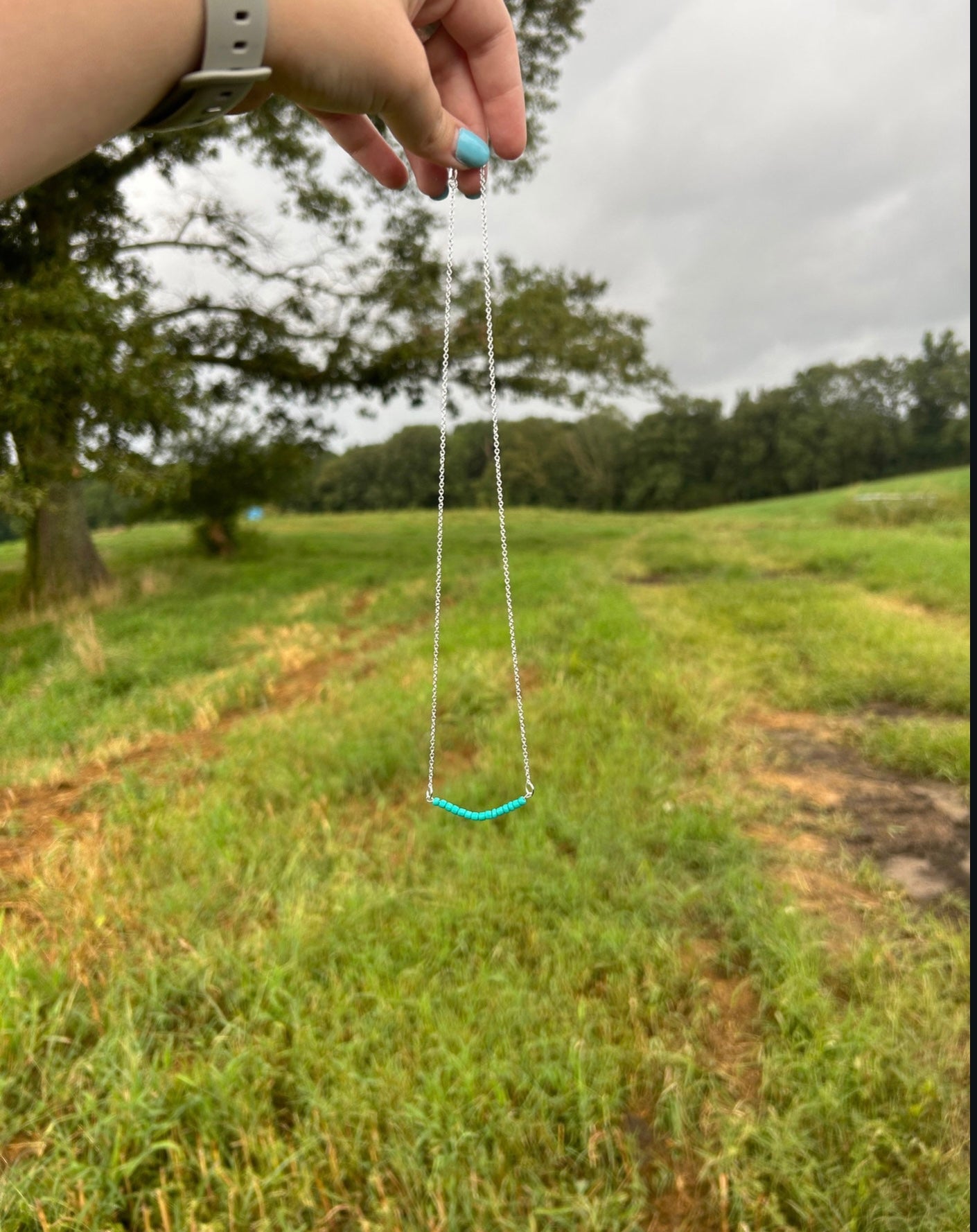 Turquoise Bar Necklace
