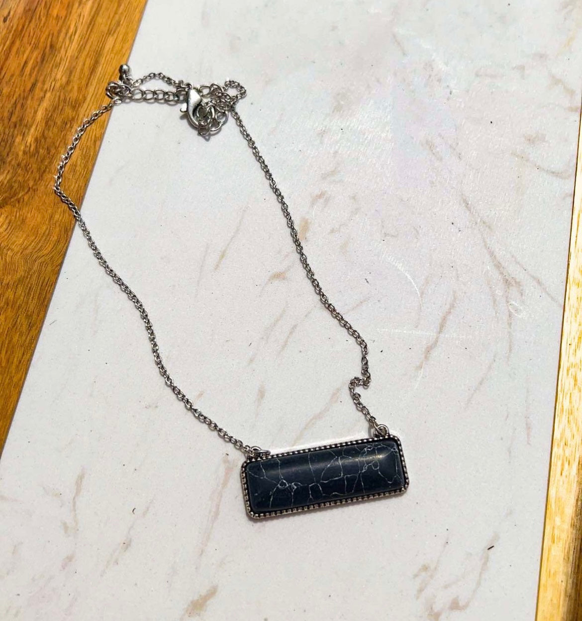 Stone Bar Necklace