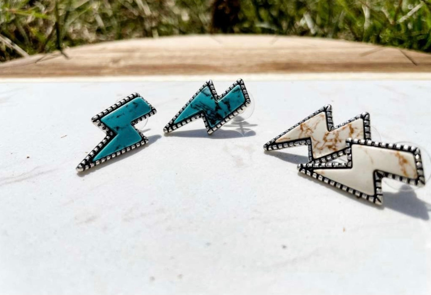 Lightning Bolt Stud Earrings