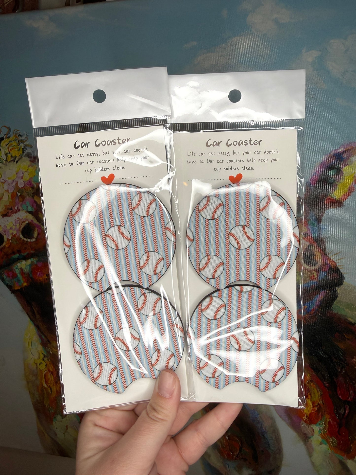 Baseball Car Coasters