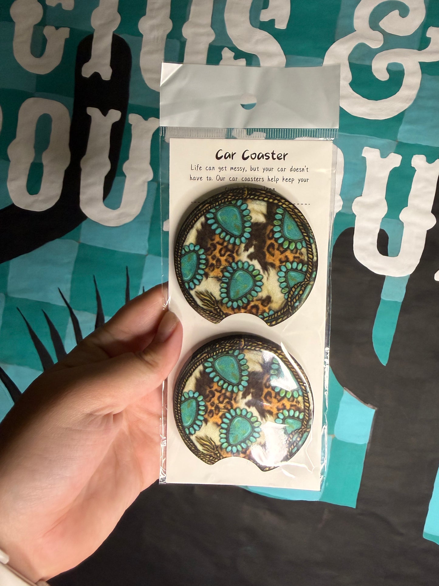 Leopard & Conch Coasters