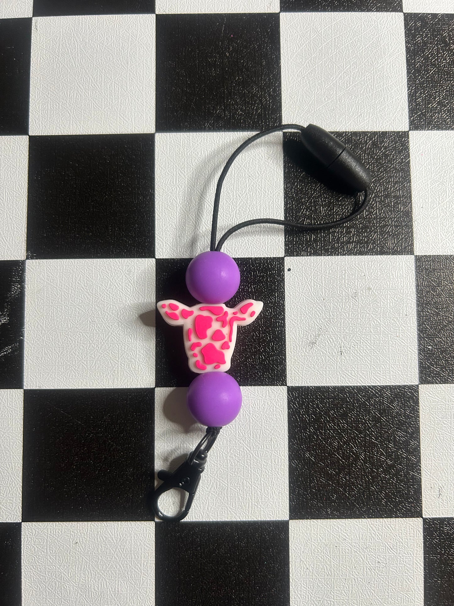 Hot Pink Cow freshie hanger