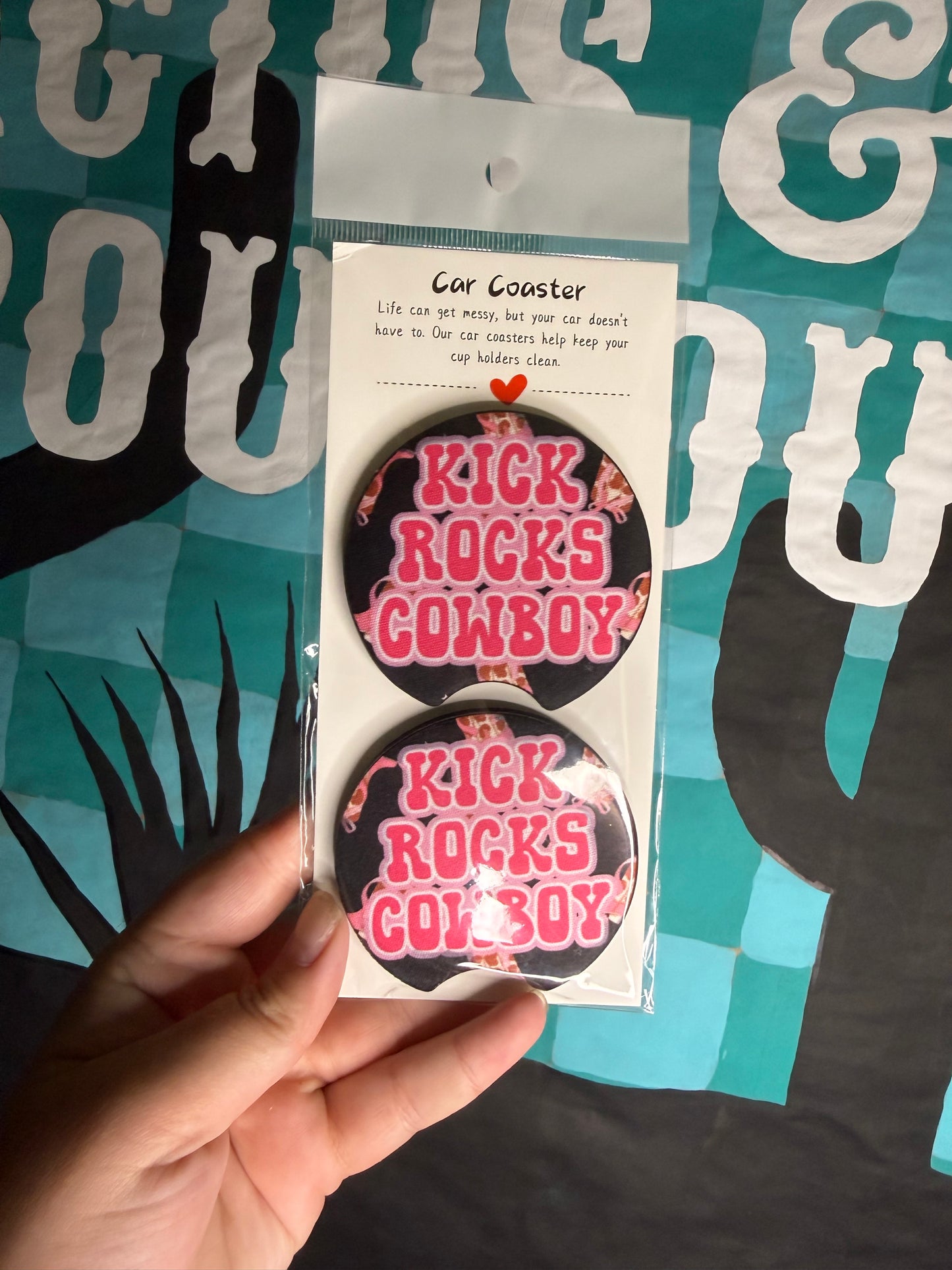 Kick Rocks Cowboy Coasters