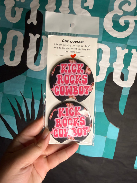 Kick Rocks Cowboy Coasters