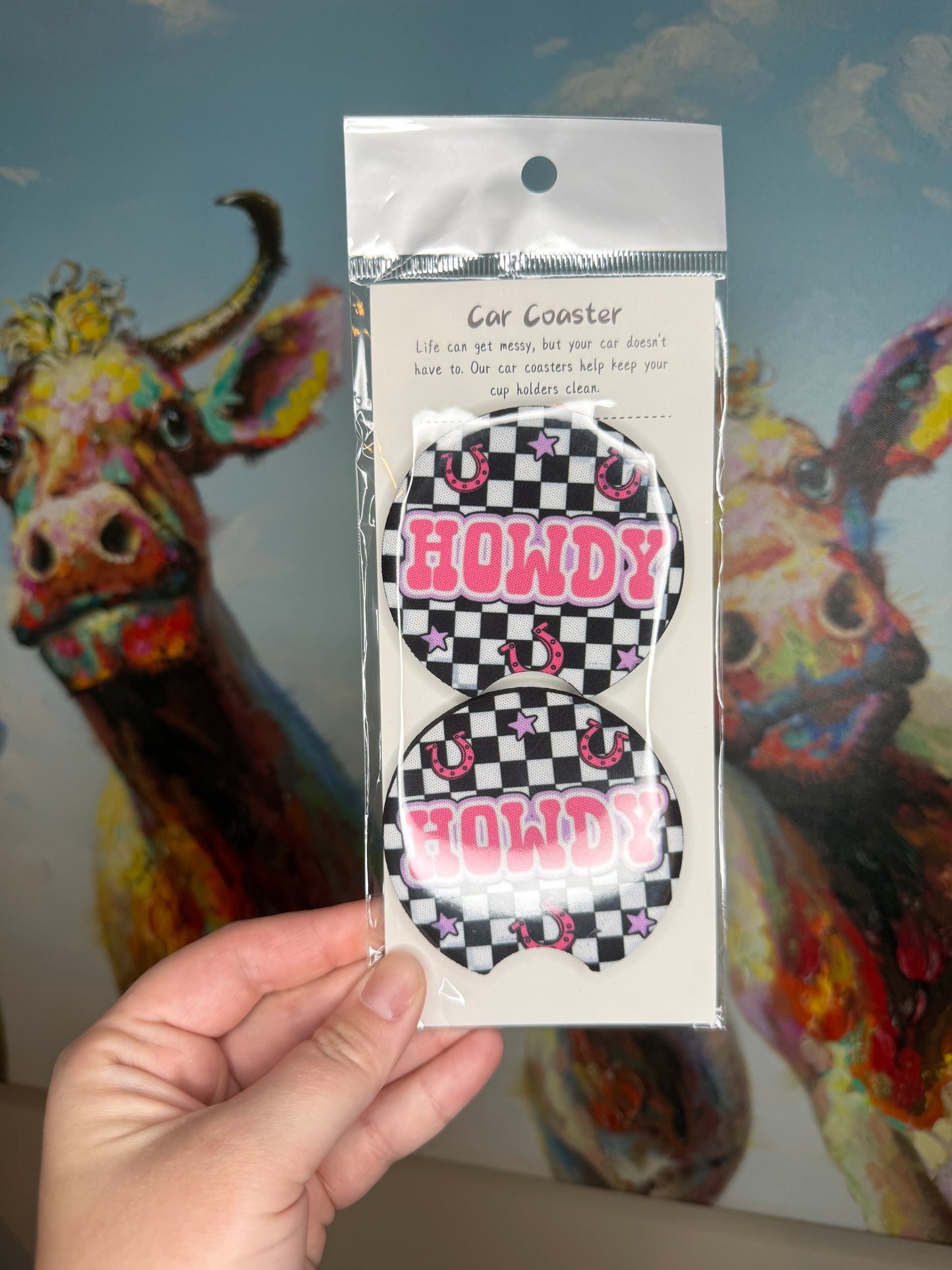 Howdy Car Coasters