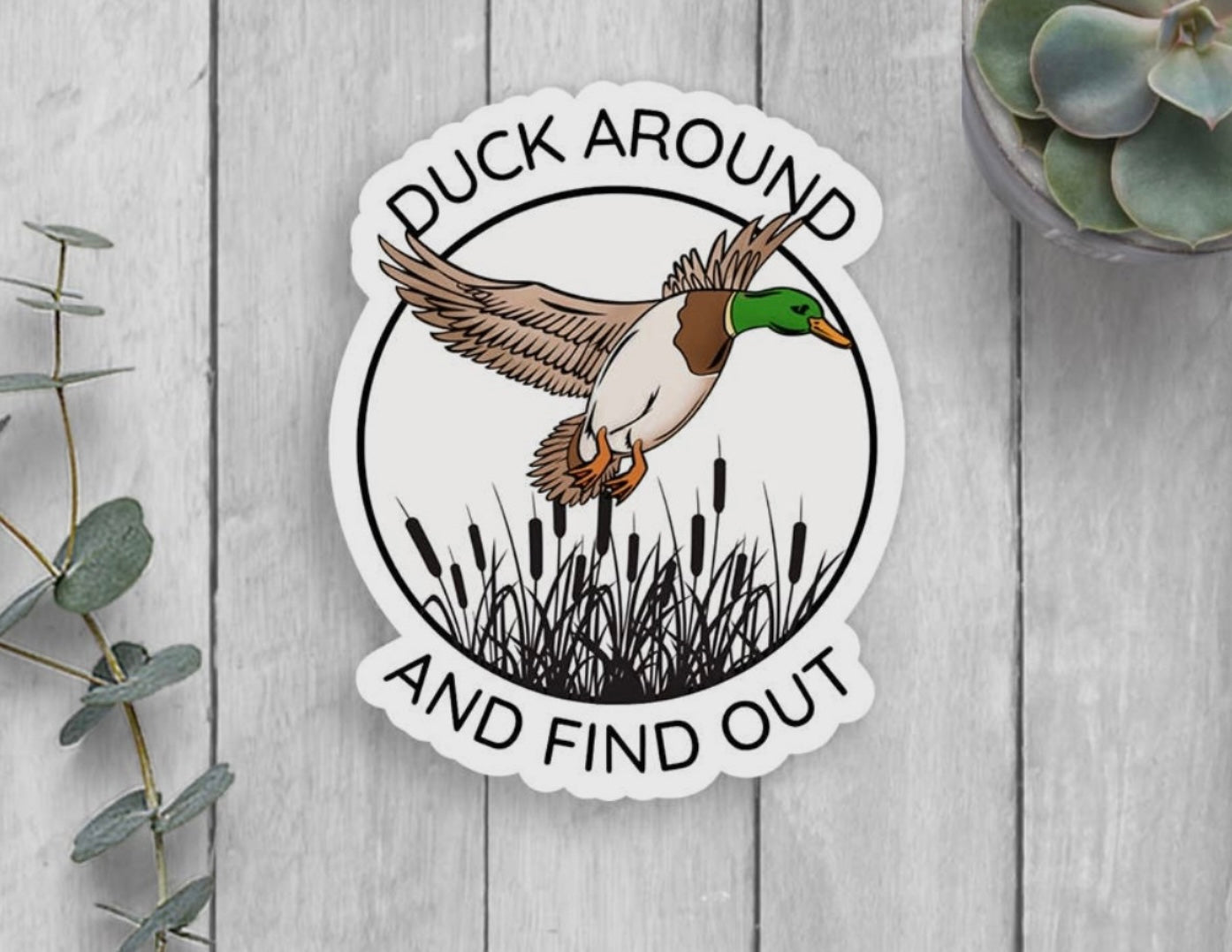 Duck Around Vinyl Sticker