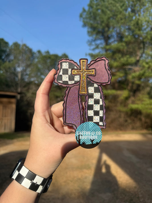 Checkered Bow Cross