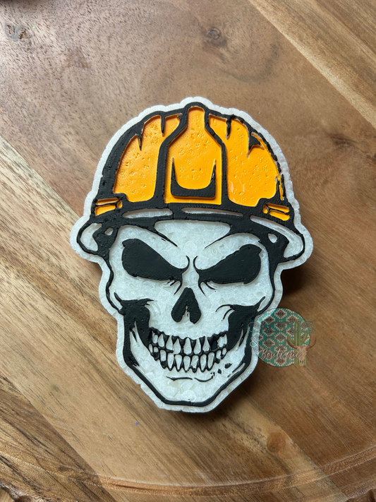 Skull w Hard Hat Freshie