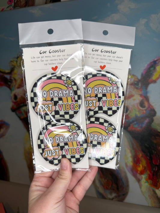 No Drama Car Coasters