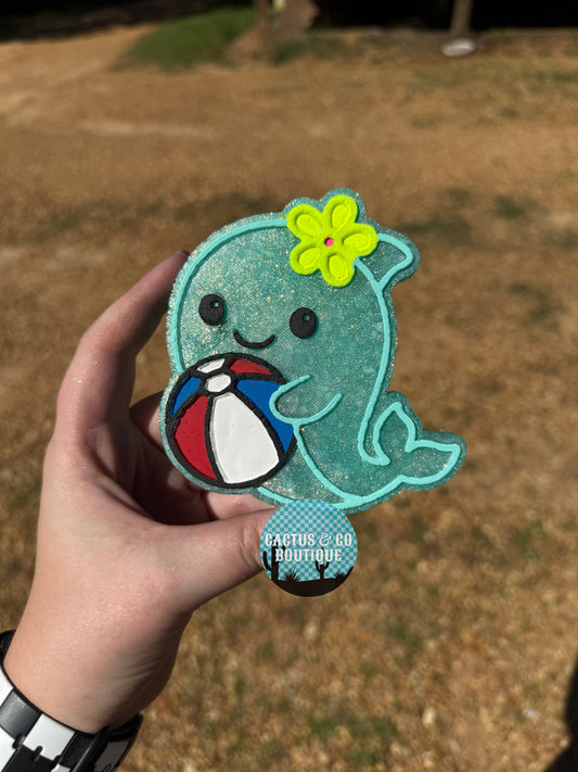 Whale with beach ball