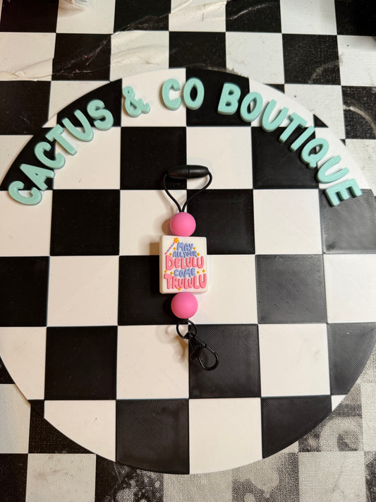 may all your delulu become trululu freshie hanger