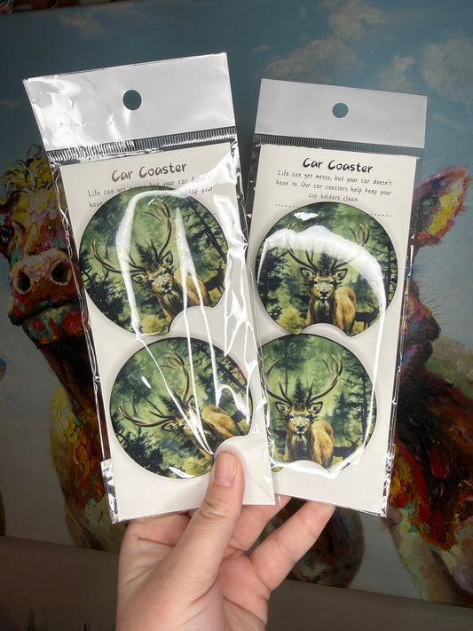Deer Car Coasters