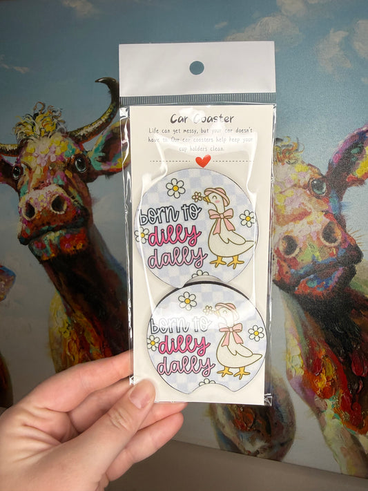 Dilly Dally Car Coasters