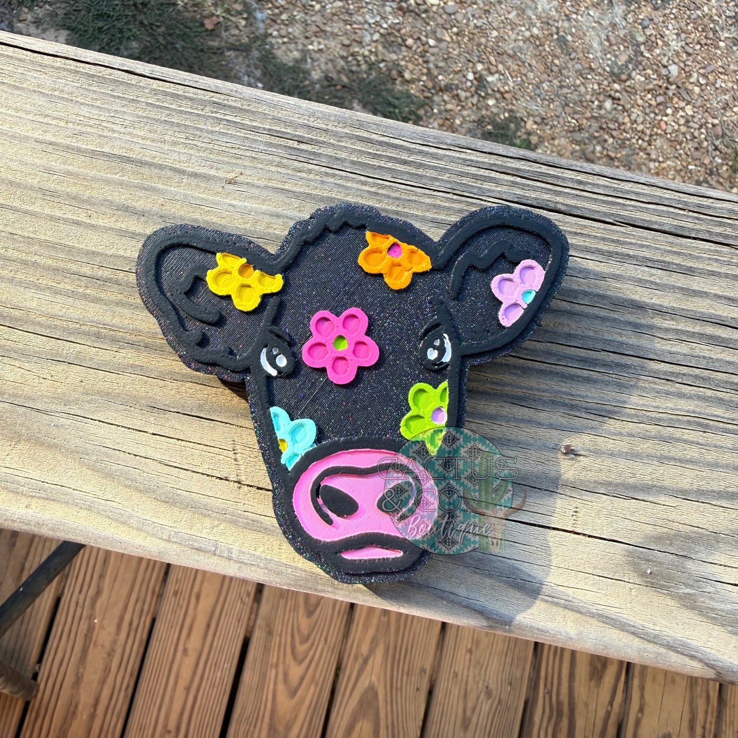 Floral Cow Freshie