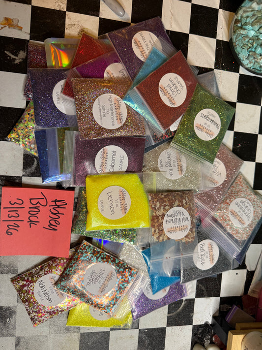 Sample glitter lot