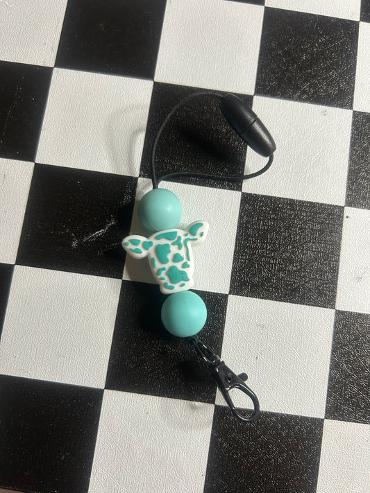 Teal Cow freshie hanger