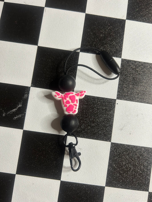 Hot Pink Cow freshie hanger