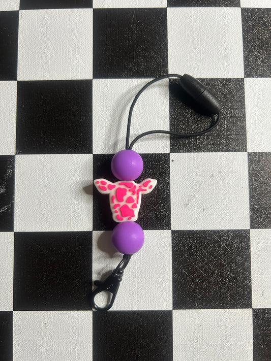 Hot Pink Cow freshie hanger