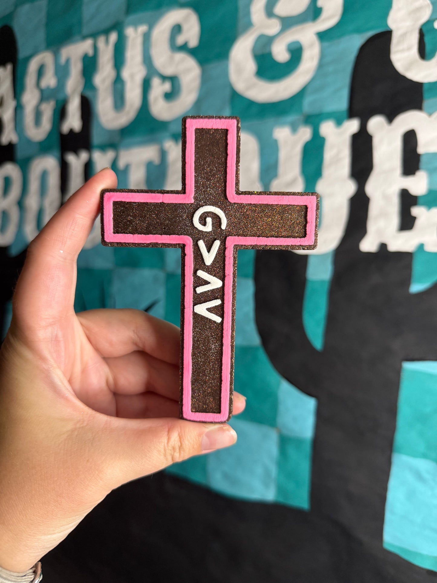 God is Greater Cross Freshie