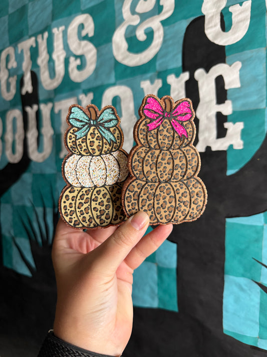 Pumpkin Stack with Bow Freshie