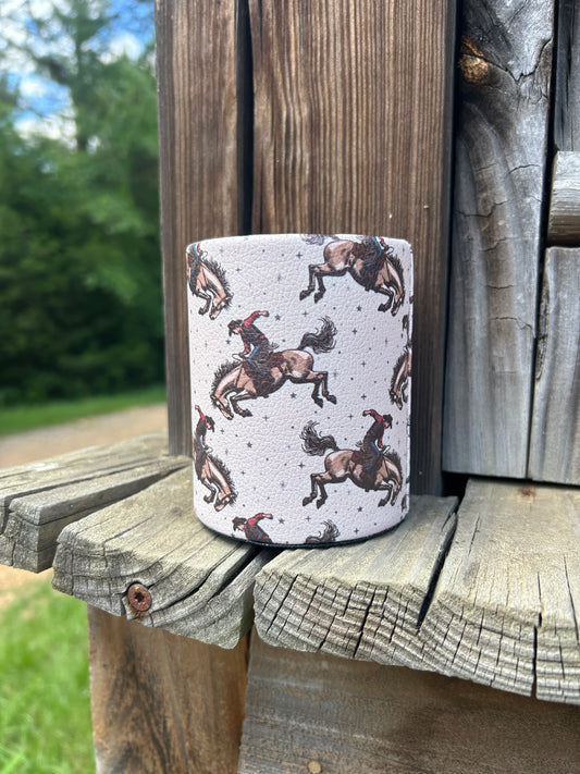 Makeup brush/ pencil holder- cowboys
