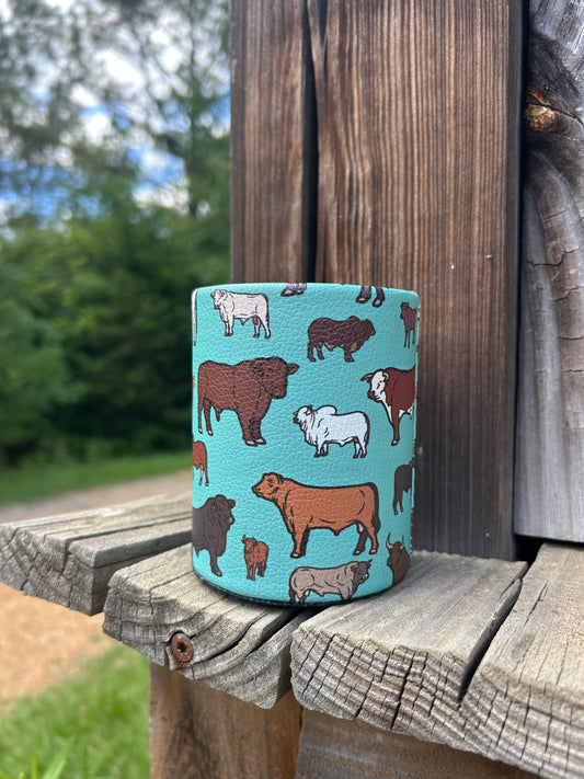 Makeup brush/ pencil holder- cows